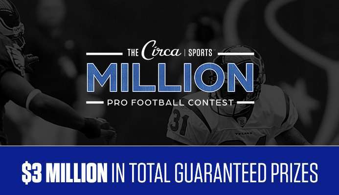 Circa Sports Million Pro Football Contest 2020 - Win $3 Million in Total Guaranteed Prizes